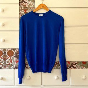 Compagnia del Cachemire Royal Blue Cotton Sweater